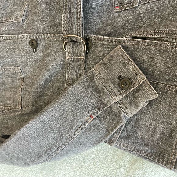 Kenneth Cole jean jacket size 4 in dark gray denim - Picture 8 of 11